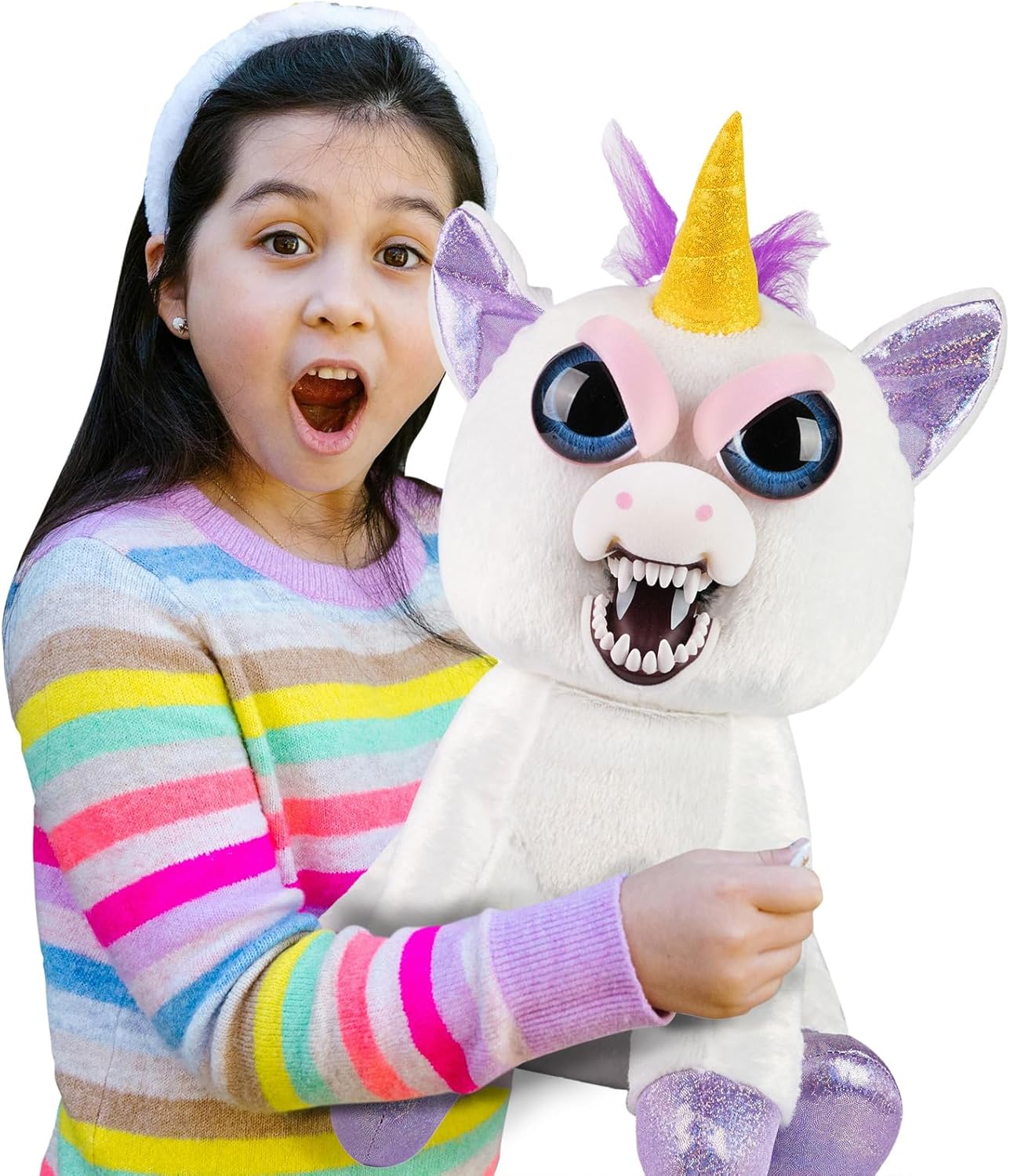 Feisty Pets 20" Jumbo Glenda Glitterpoop The Unicorn