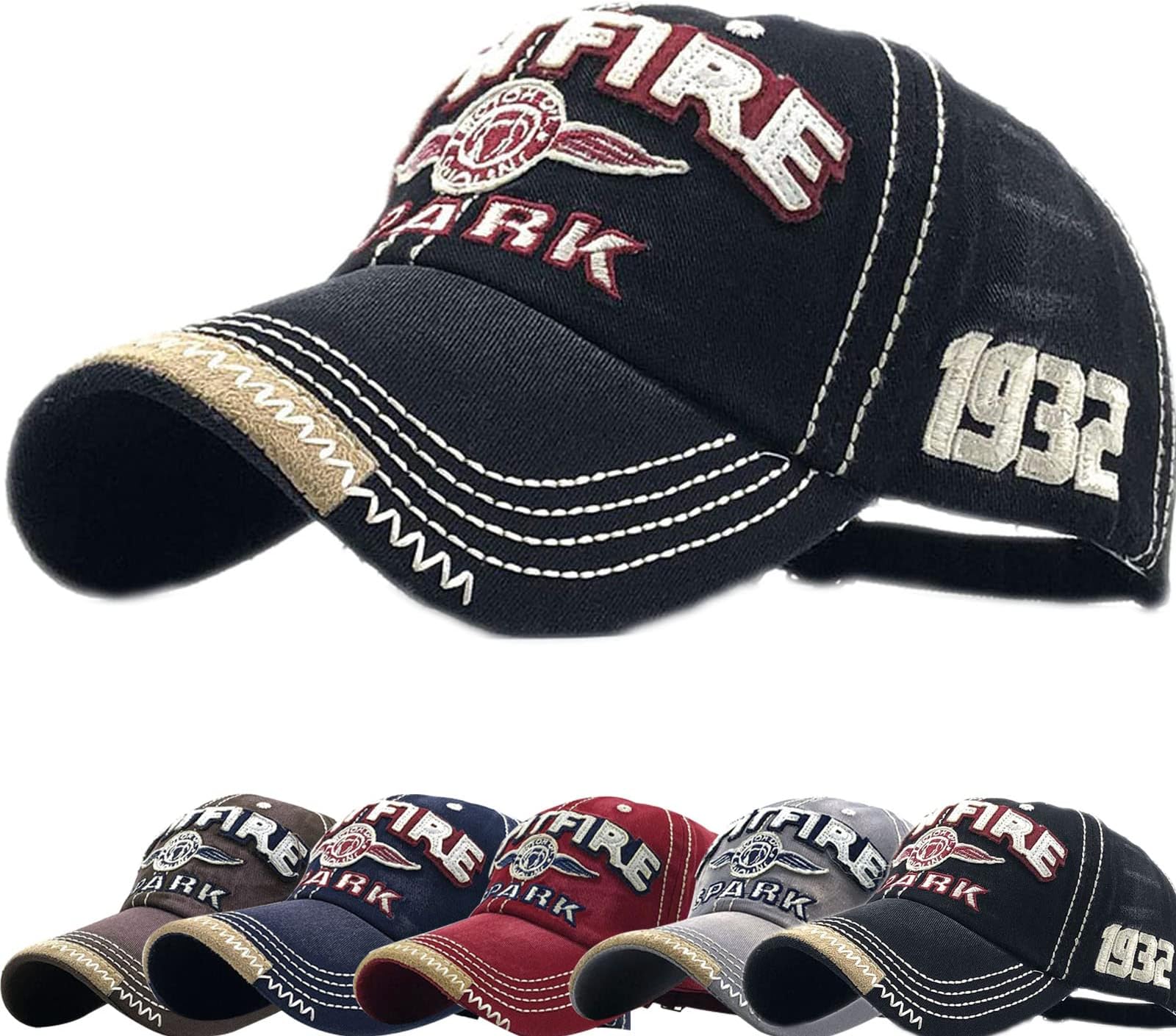 Baseball Cap Embroidered Eagle for Men, Unisex Adjustable Causal Motor Hat Fahion Coton Trucker Hat, Hip Hop Dad Hat