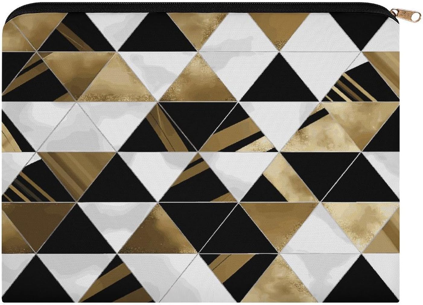 Fashion Modern Gold Triangles Makeup Bag Toiletry Bag Cosmetic Bag