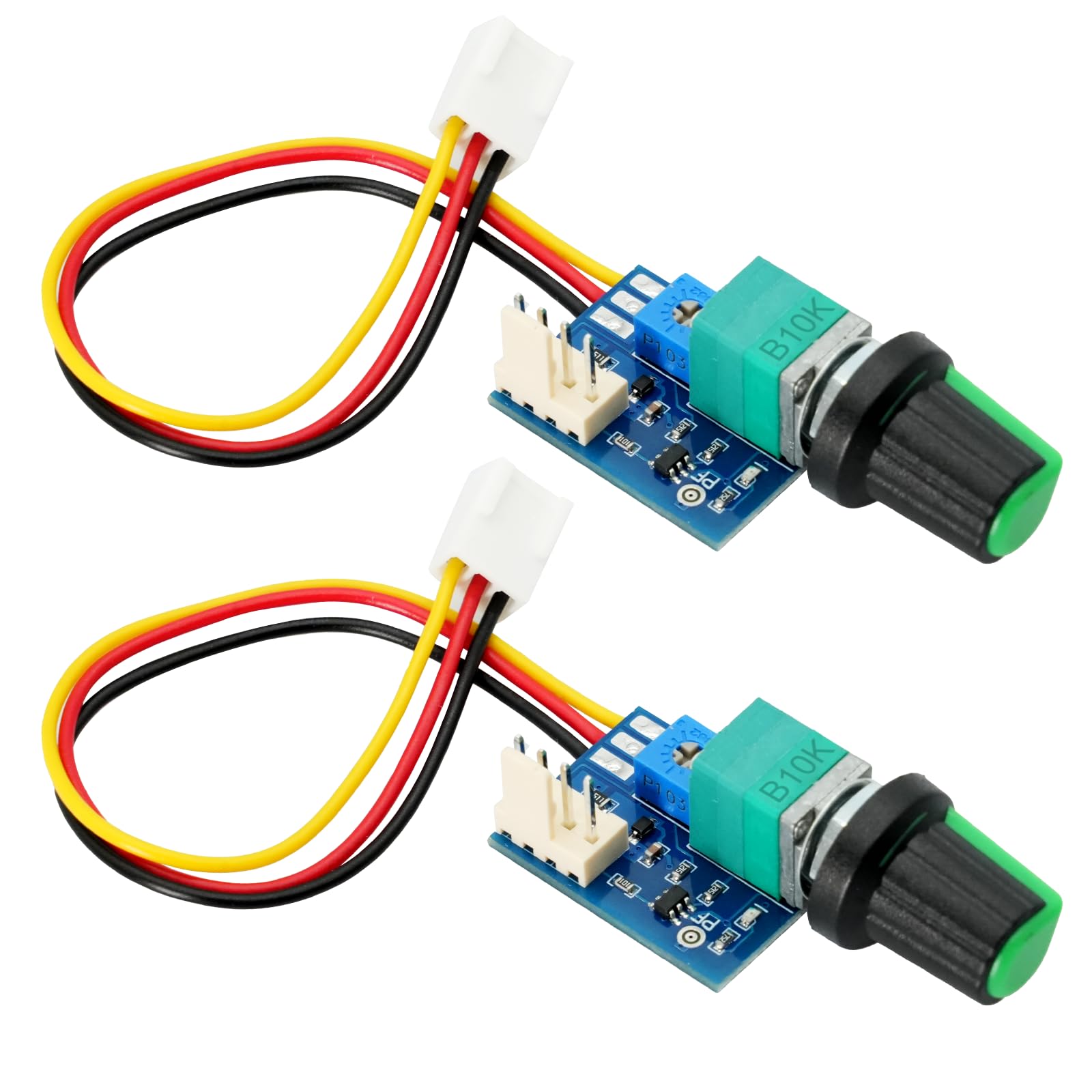 Two AYWHP PWM Fan Speed Controllers with wires