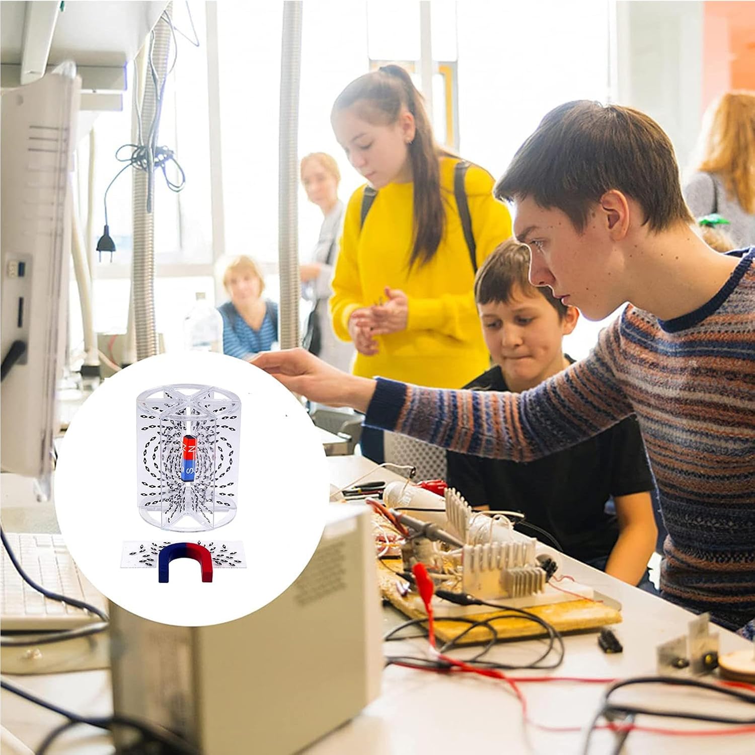 3D Magnetic Field Demonstrator, Physical Electromagnetics Experiment Equipment, View Magnetic Fields Cleanly for Teaching aids
