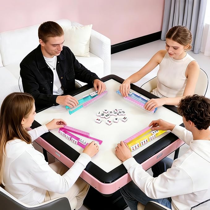 Soportes de Mahjong Antideslizantes con Empujadores 4 Pack miniatura 2
