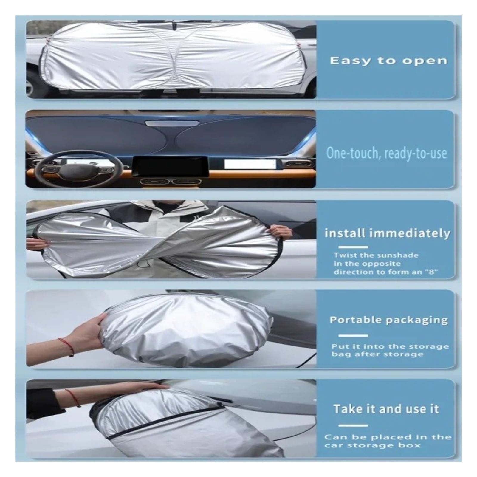 Parasole Auto Per Citroen DS 4 DS4 2010~2018 2015 2016 Parabrezza Anteriore Parasole Isolamento Termico Raffreddamento Estivo Visiera Parasole Auto Parabrezza