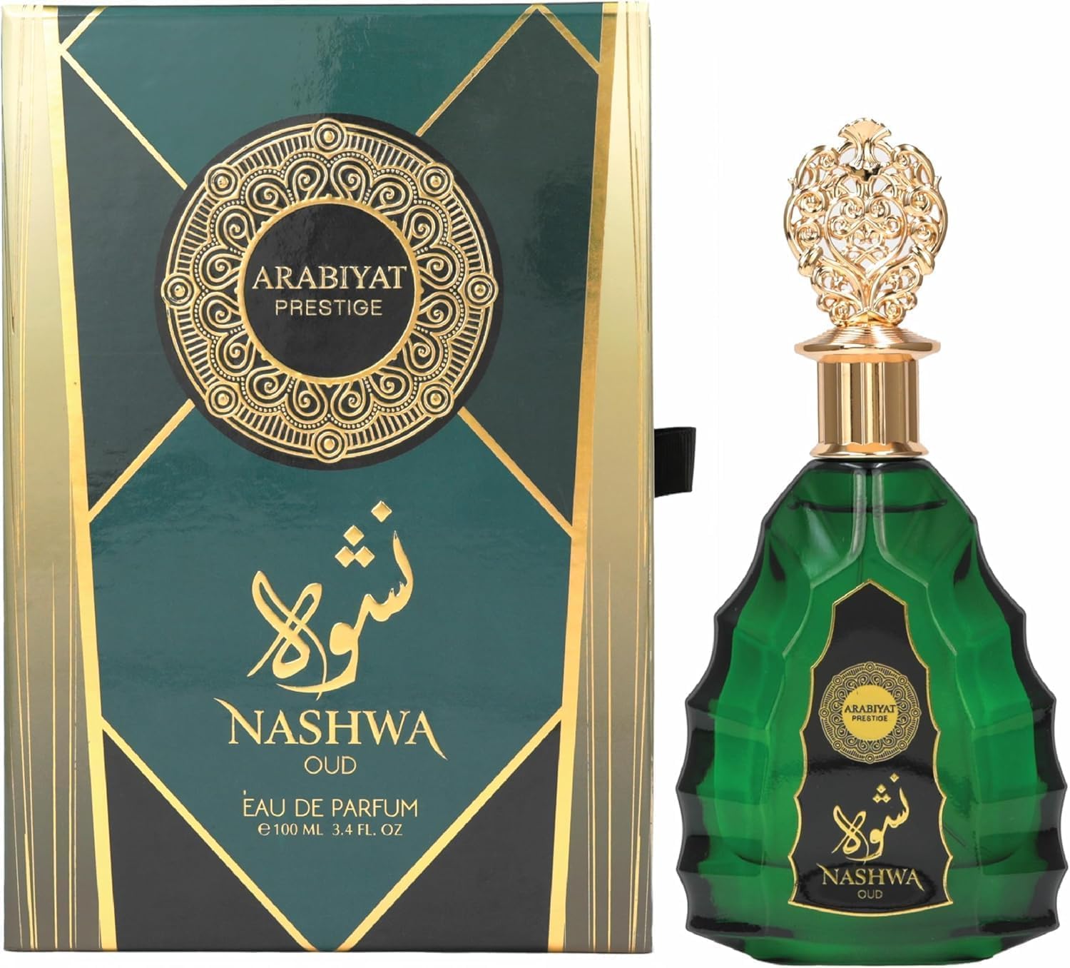 Arabiyat Prestige Nashwa Oud para mujer y hombre (unisex) Eau de Parfum, 100 ml Fabricado en los Emiratos Árabes Unidos