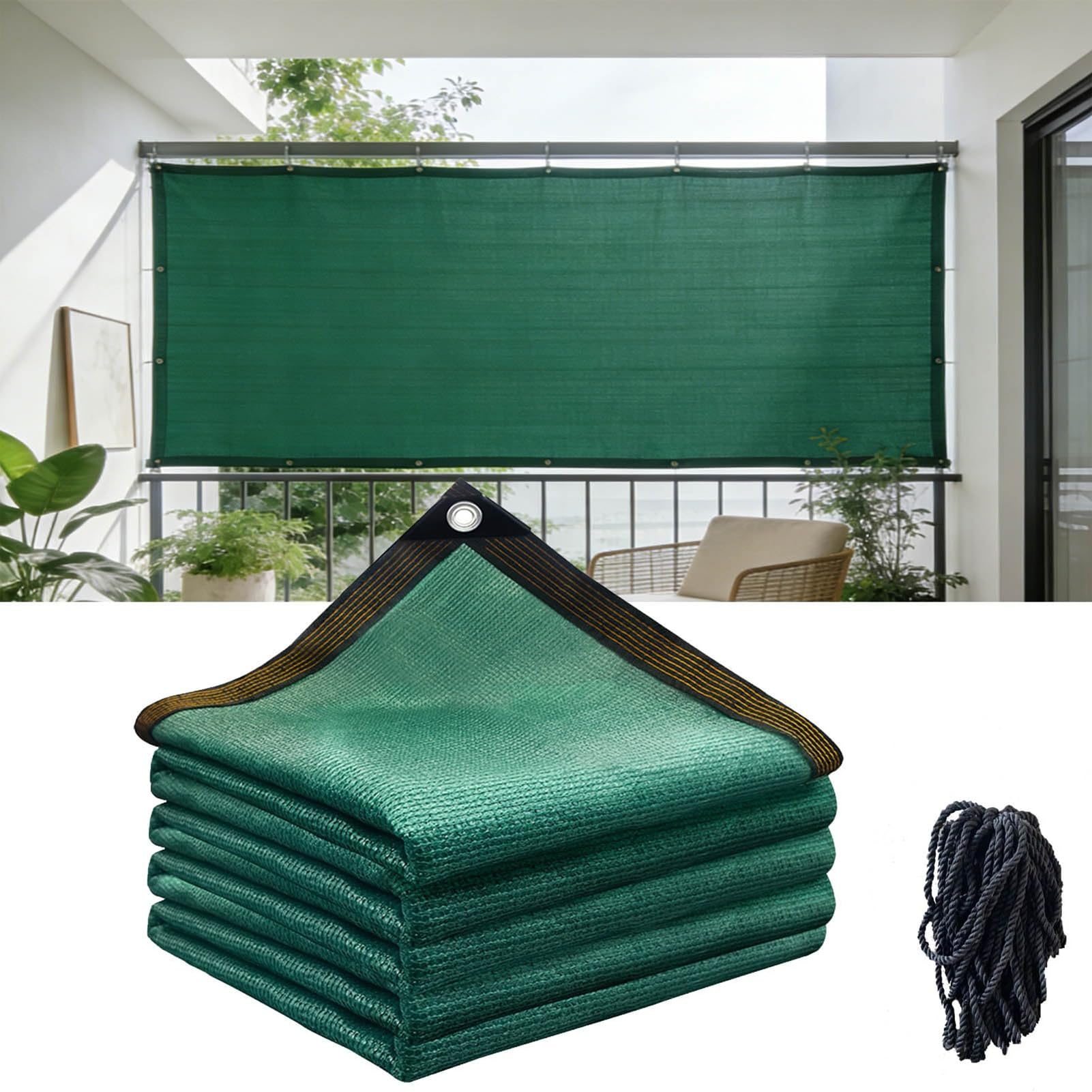 Couverture de tissu d'ombre pour terrasse et serre de jardin 4x6m