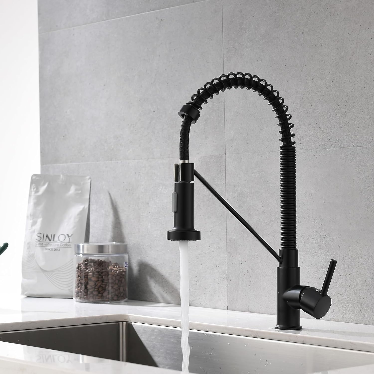 B Backline Brass Kitchen Sink Mixer Tap/Faucet PullOut, Dual Flow