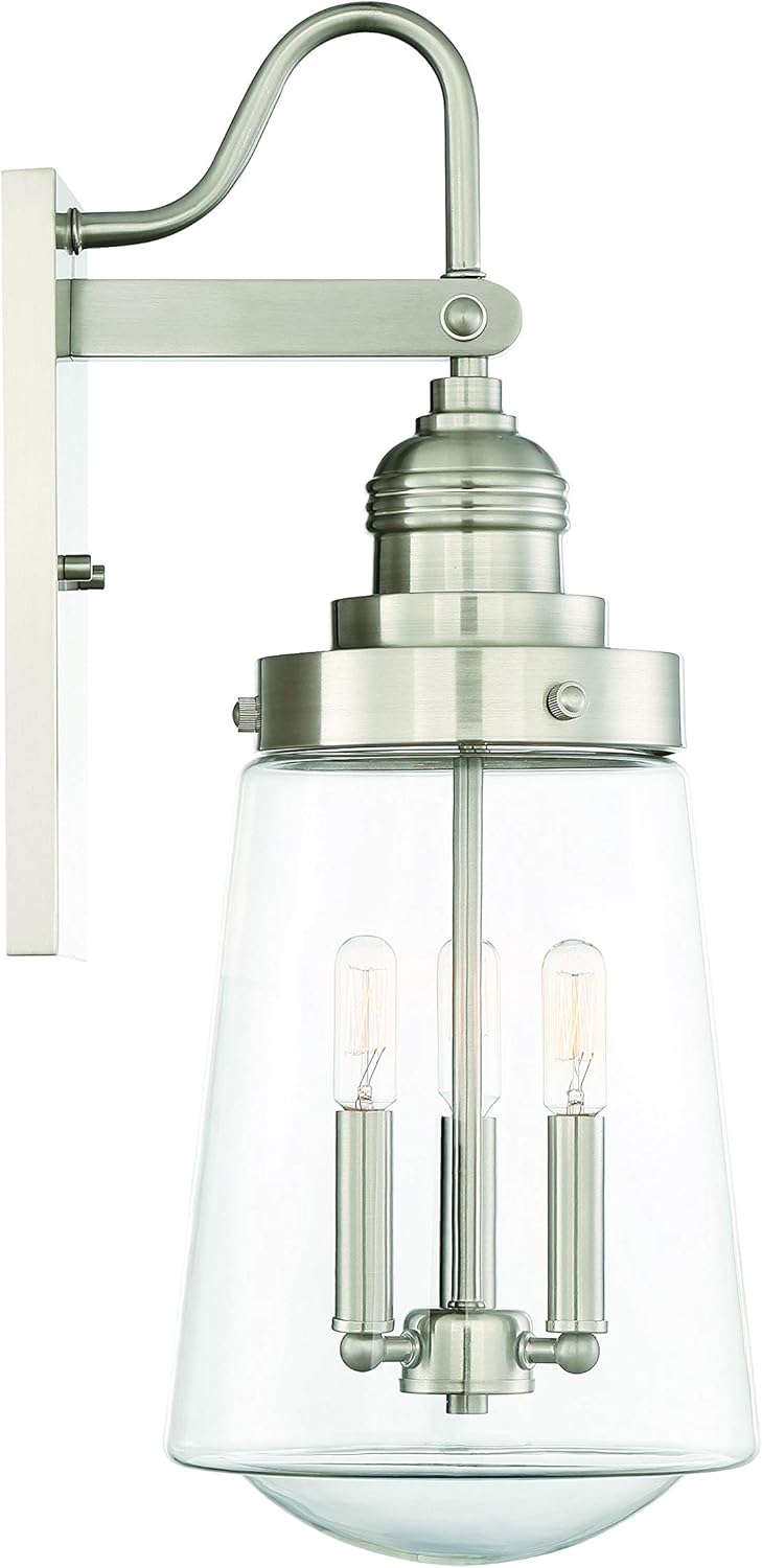 Savoy House 5-2068-SN Macauley 3-Light Wall Lantern (10" W x 24" H)