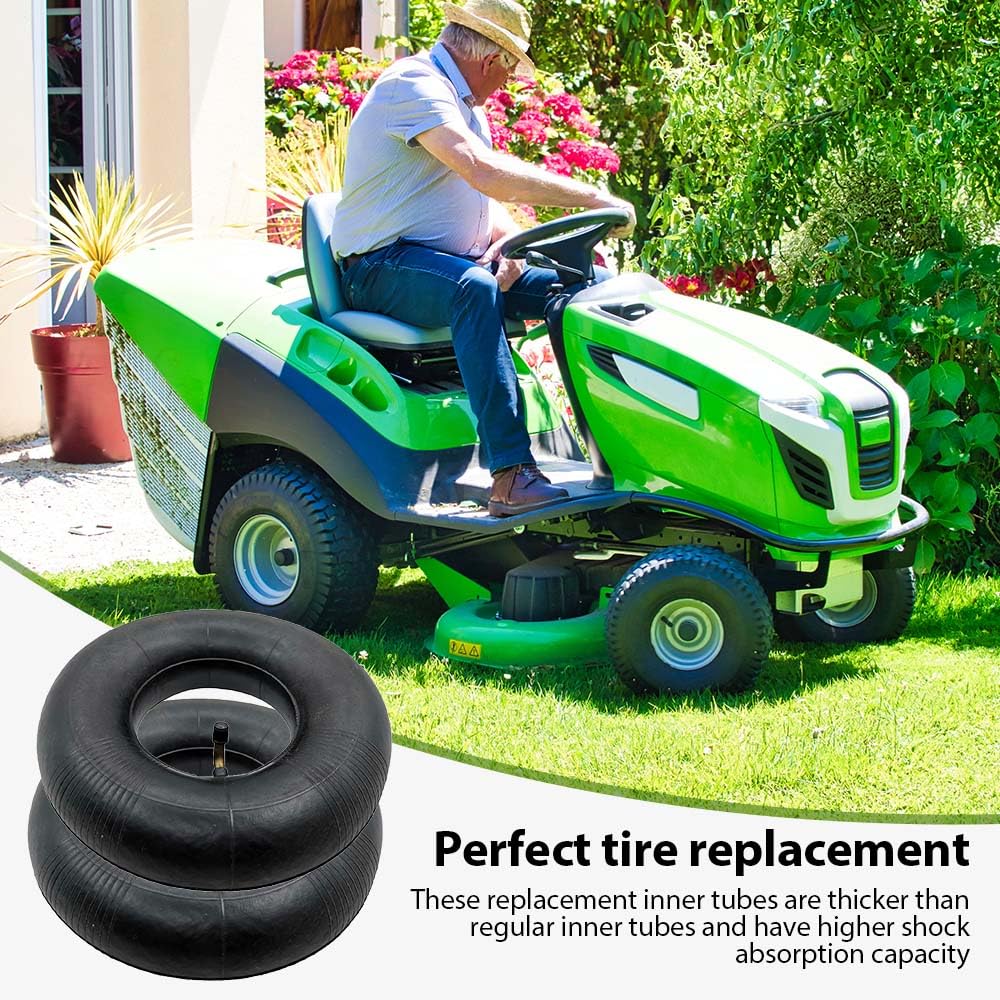 2 Pcs 4.10/3.50-4 Inner Tubes, Heavy Duty Replacement Tire Tube, Wheelbarrow Tires for Wheelbarrow Garden Carts Lawn Mowers Unicycles and More — view 3