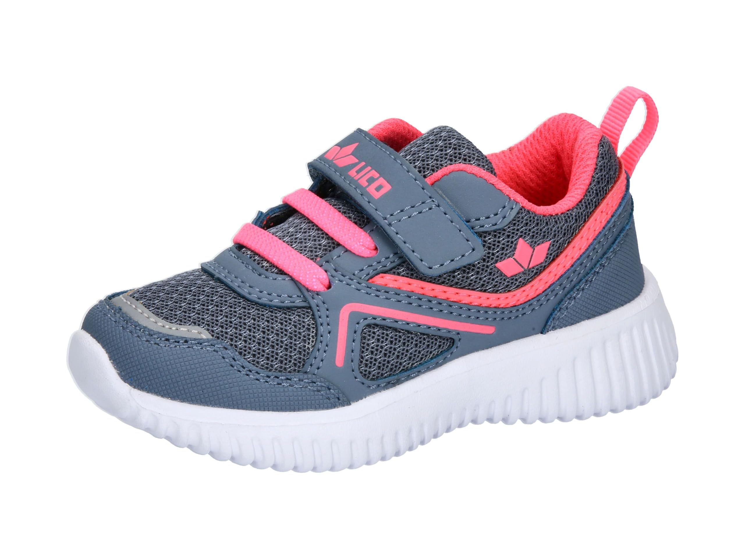 Lico Unisex Kid's Lio Vs First Walking Shoes, Grey-Pink, 9.5 UK Child