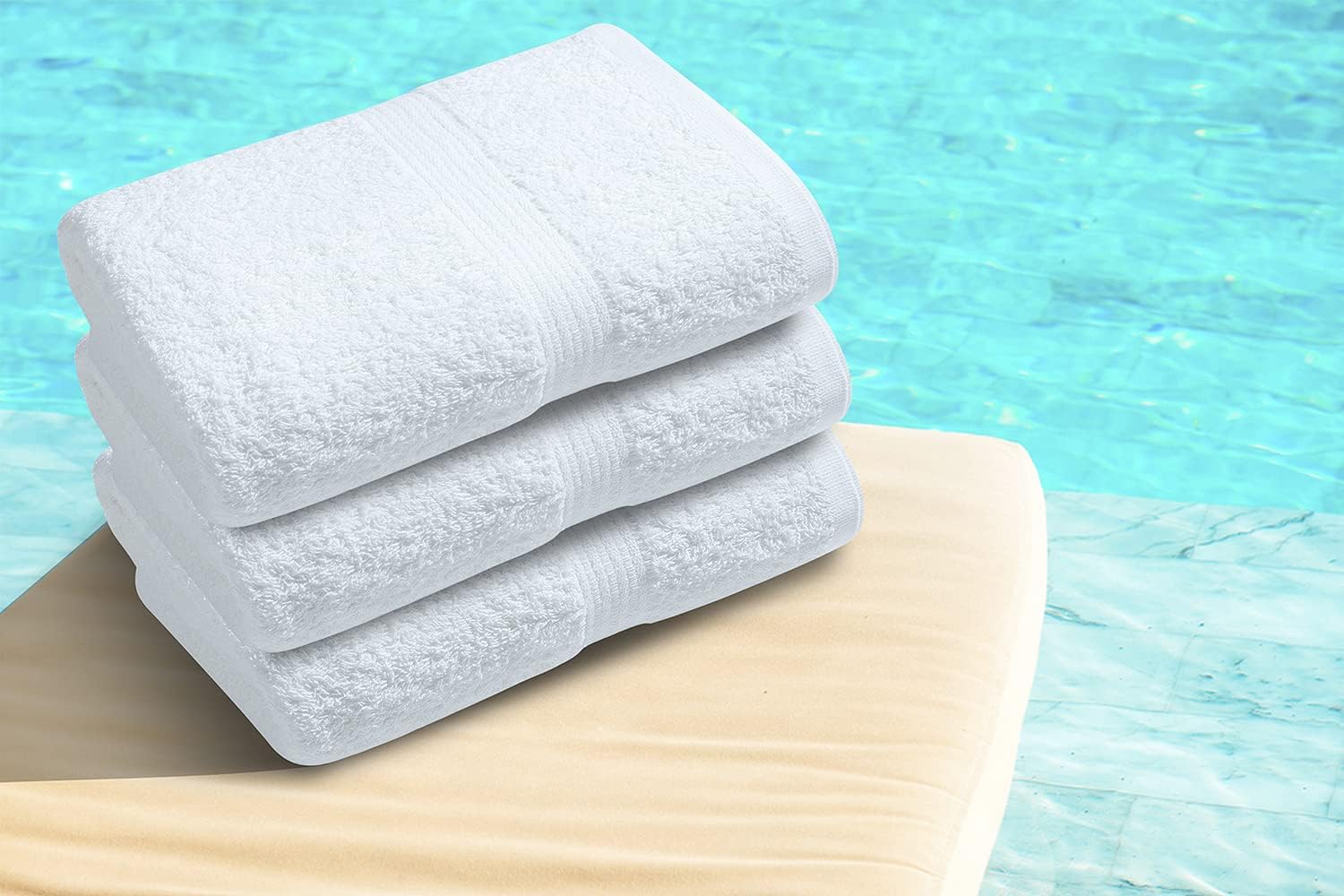 Textila White Bath Towels for Bathroom Size: 24x48 Inch Bathroom Towels 100% Cotton Bath Towels Set of 6 Ultra Soft & Quick Dry Gym Towels | Shower Towels | Pool Towels | Spa Towels | Hotel Towels : Home & Kitchen
