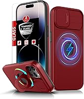 Vista 43 de Funda magnética para iPhone 11 Pro compatible con carga inalámbrica MagSafe, con 2 protectores de pantalla, anillo kickstand de 360° integrado +