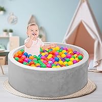 Vista 4 de Pelotas de bolas para niños, 1000 unidades, bolas de plástico a prueba de aplastamiento para niños pequeños y niños, suministros de juego seguros