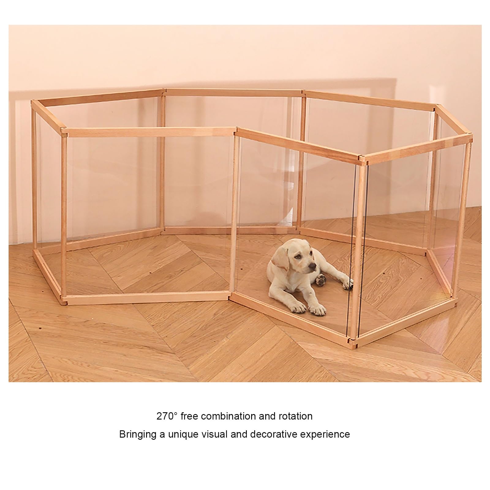 Recinto per Cani in Trasparente,Impermeabile Trasparente,Recinto per Cani da Interno Taglia Piccola,Recinto per Gatti in plastica con cancello,Facile da Pulire,Espandibile(A,10pcs)