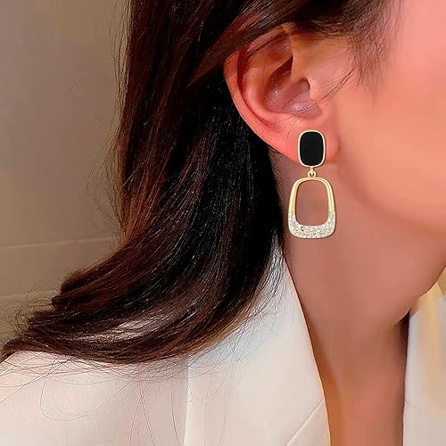 Miniatura 2 de Pendientes colgantes de aro de moda, diseño de temperamento coreano, aretes versátiles para regalo de cumpleaños y Navidad