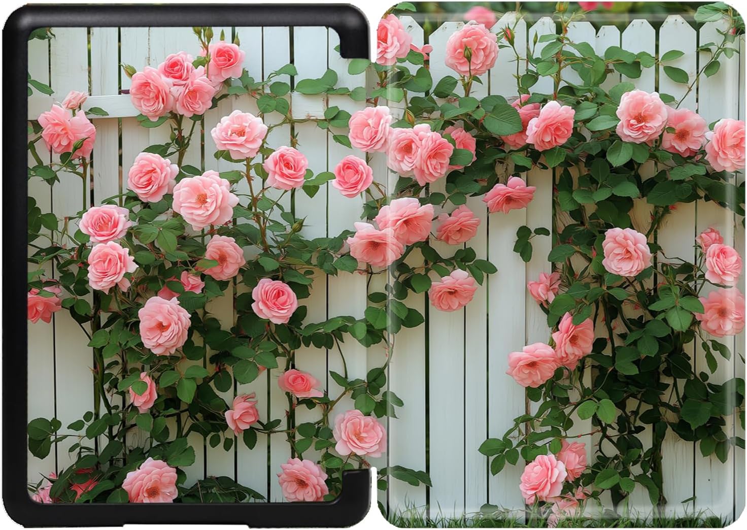 Case for Kindle Scribe 10.2” 2022 Released, Lightweight Smart Cover with Auto Sleep Wake Feature for Kindle Scribe 10.2 inch with Pen Holder- Pink Rose Wall