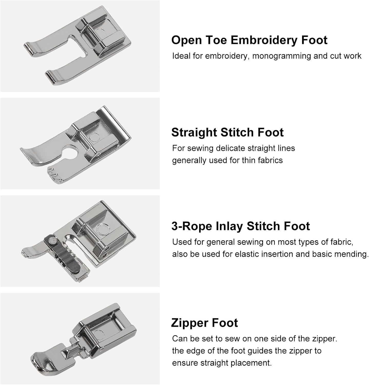 14pcs Presser Feet Set Low Shank Adapter Universal Presser Foot Holder for Brother Singer Janome Babylock Kenmore Sewing Machine Use
