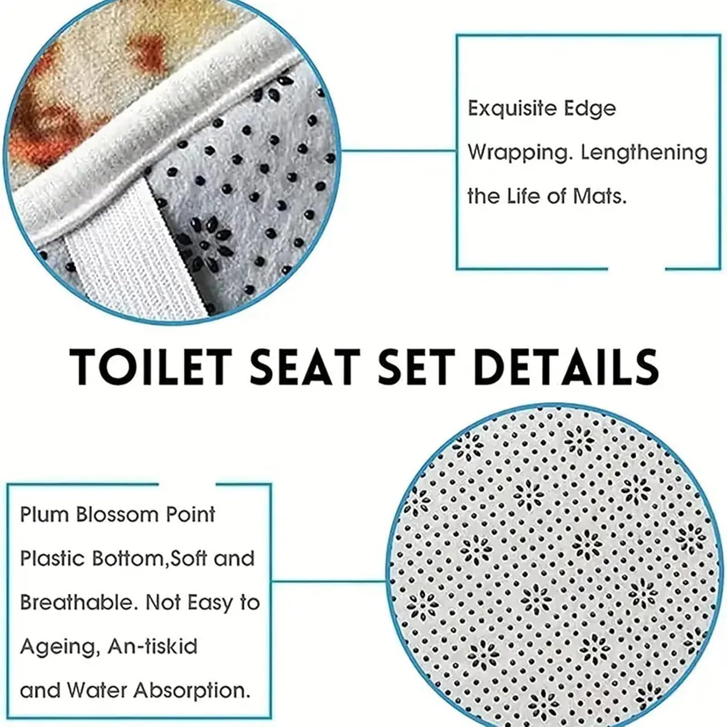 Onalasyc 4Pcs Blue Geometric Shower Curtain with Rugs Set Waterproof Blue Bathroom Sets with Shower Curtain and Rugs Abstract Geometric Modern Bathroom Curtains Shower Set with 12 pcs Hooks