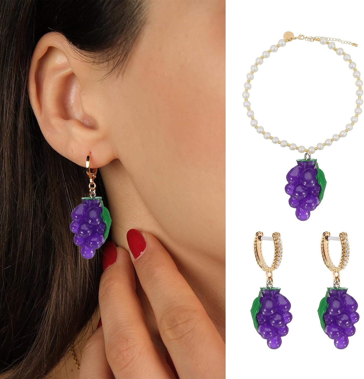 PATIKIL Resin Charms, Cute Fruit Charms Pendants 3D Imitation Food Fruit Beads Bulk for Jewelry Making Bracelets Necklace Earring - Image 6