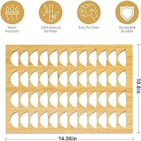 Vista 3 de MinBoo Bandeja de bambú para guardar cápsulas de café, organizador de cajón con capacidad para 40 cápsulas, compatible con cápsulas de café