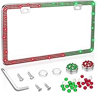 Vista 15 de SHARE&CARE Marco de matrícula brillante para regalos del día de Pascua, cubierta de matrícula de cristal, soporte para placa de automóvil con juego