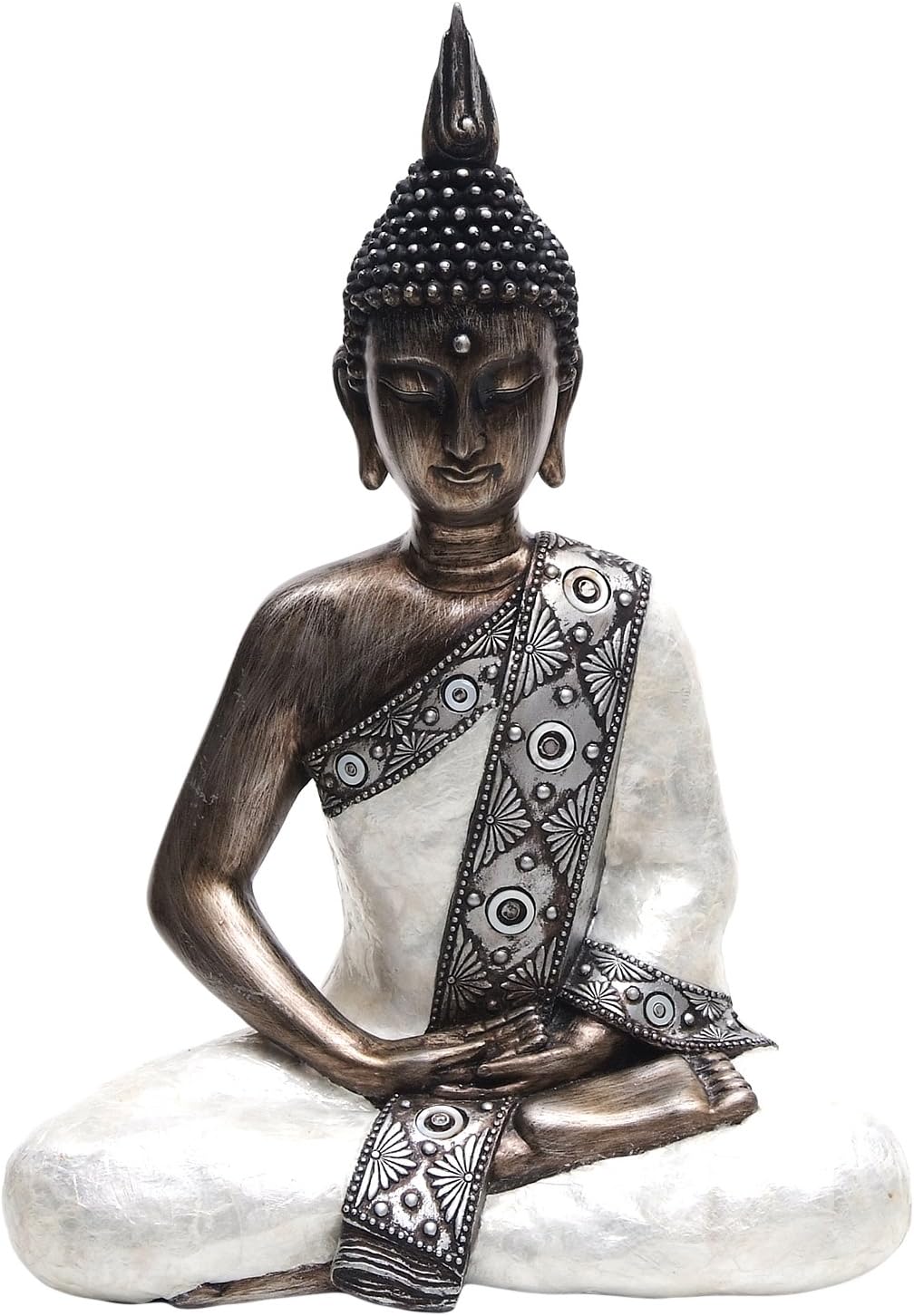 Alexandra House Home Budha Mother-Of-Pearl Small Silver Old and Mother-of-Pearl