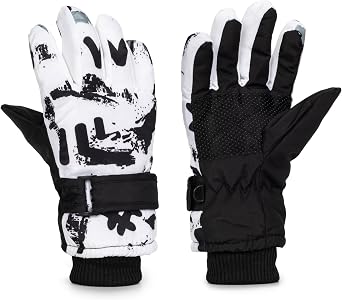 Waterproof Kids Winter Snow Gloves Ski Gloves for Boy Girl Outdoor Warm Thickening Snowboard Gloves 6-9Y