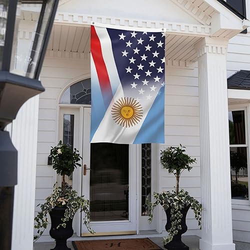 Miniatura 7 de Bandera de Argentina y Estados Unidos de 3 x 5 pies, color vivo y resistente a la decoloración UV, banderas de Argentina y Estados Unidos para