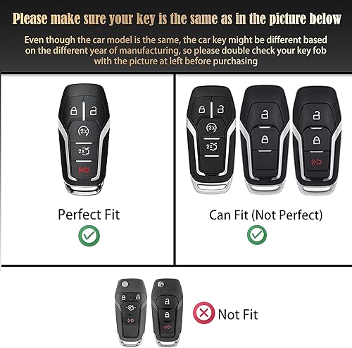 Miniatura 6 de Funda de llavero para Ford Mustang de 5 botones, Blanco