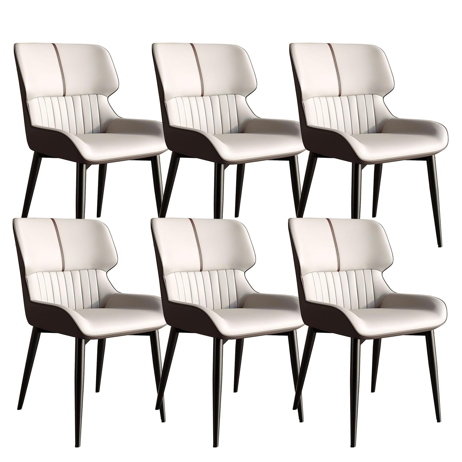 Generico Set di 6 sedie da Pranzo in Stile Moderno di metà secolo, Imbottite in Velluto, sedie da Cucina trapuntate di Alta qualità per la casa, Eleganti mobili da Sala da Pranzo, comode sedute per l