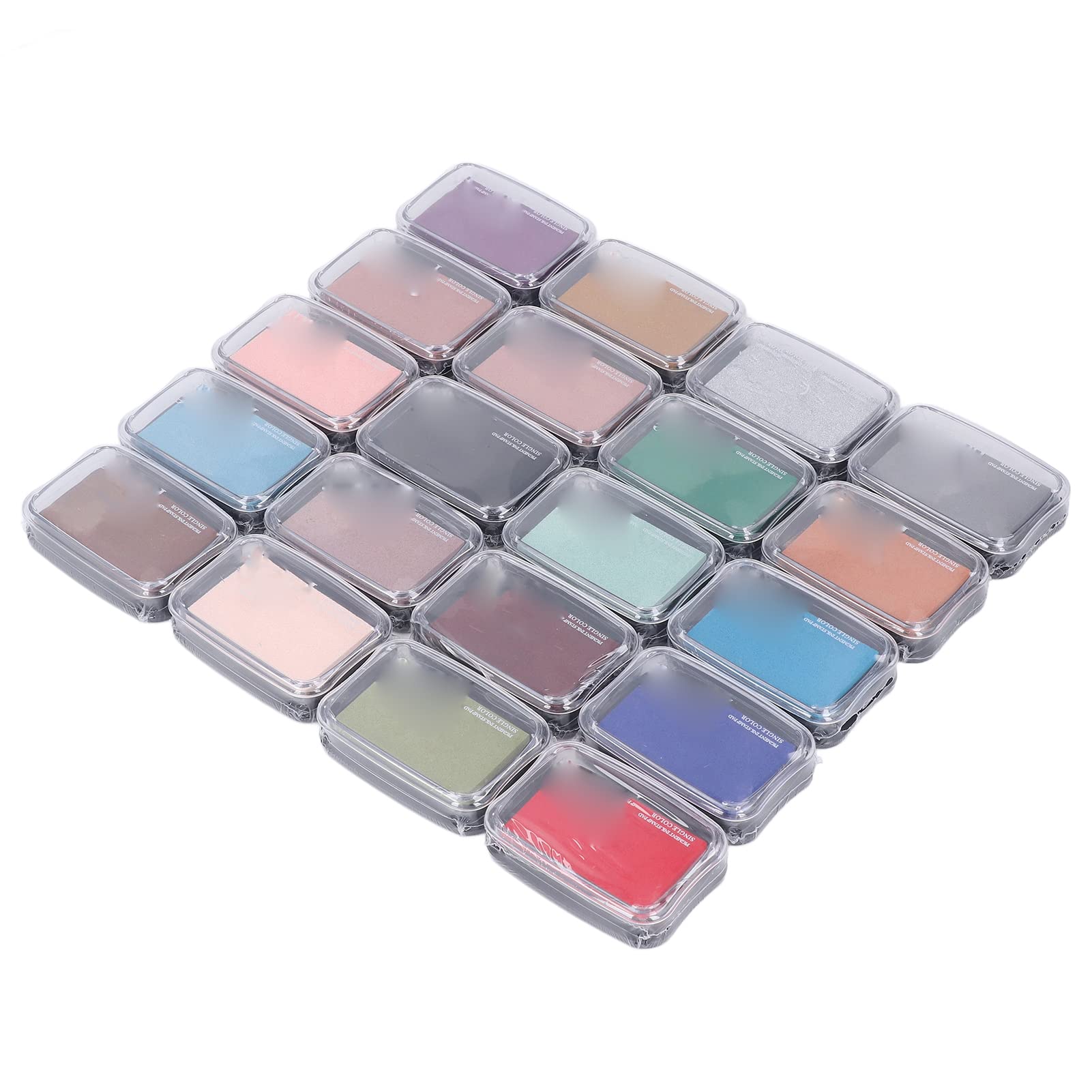 Almohadillas para sellos estilo retro, almohadilla de tinta para manualidades con dedos de esponja fina, 20 colores, almohadillas para sellos portátiles de alta saturación para