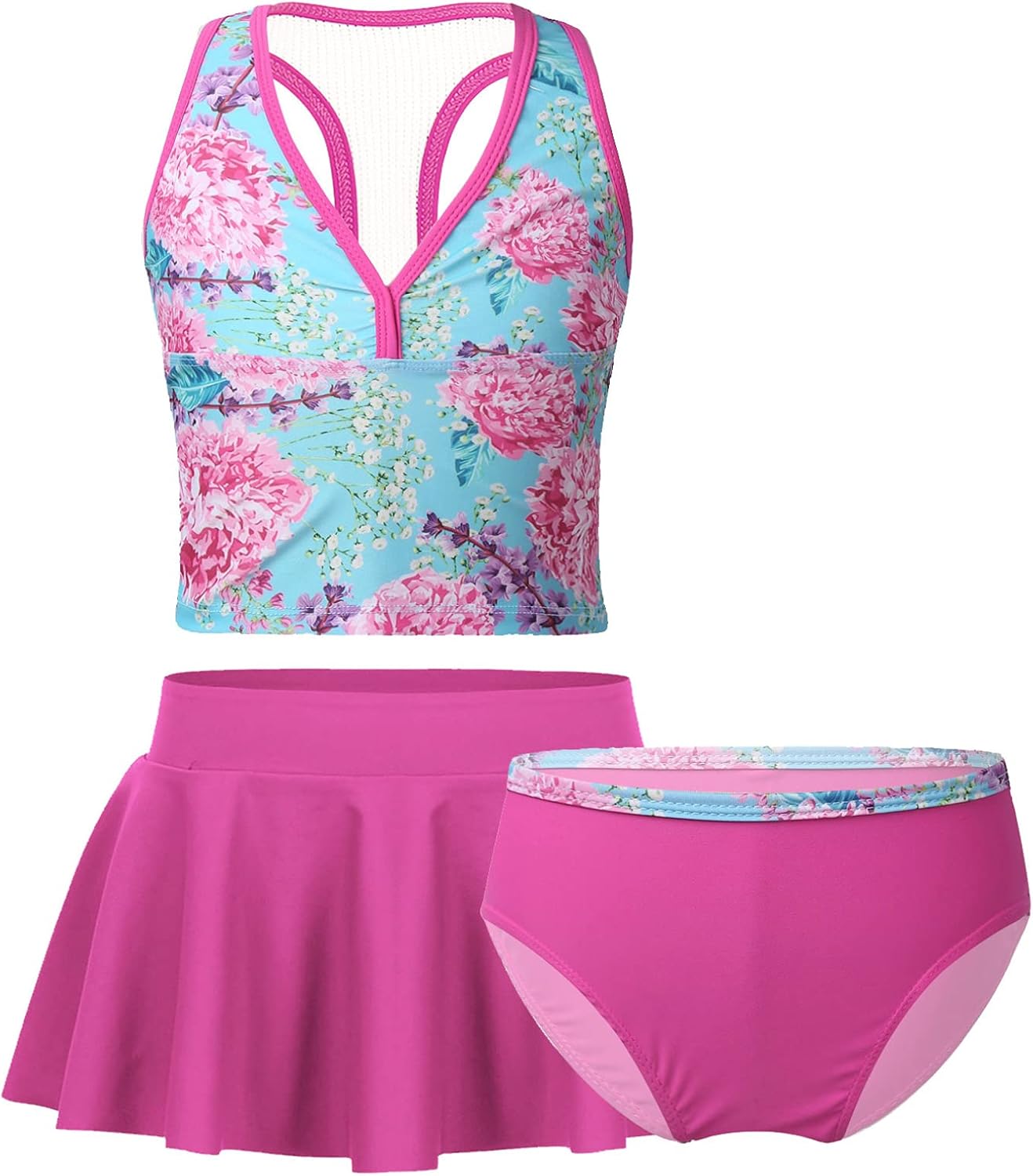 Maillot De Bain Fille été Maillot De Bain Tankini 3 Pièces Pour