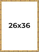 Vista 124 de Poster Palooza Marco de madera maciza de bambú dorado de 12 x 8 pulgadas con acrílico UV, respaldo de tablero de espuma y accesorios para colgar