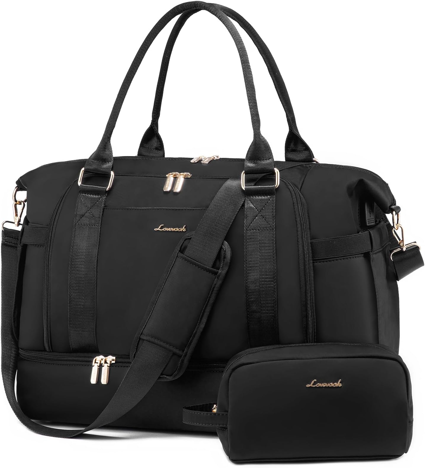 Gym Bag for Women LOVEVOOK Travel Duffel Bag with USB Charging Port,Weekender Bags for Women with Shoe Compartment,Carry on Overnight Bag with Toiletry Bag,Hospital Bags for Labor and Deliver