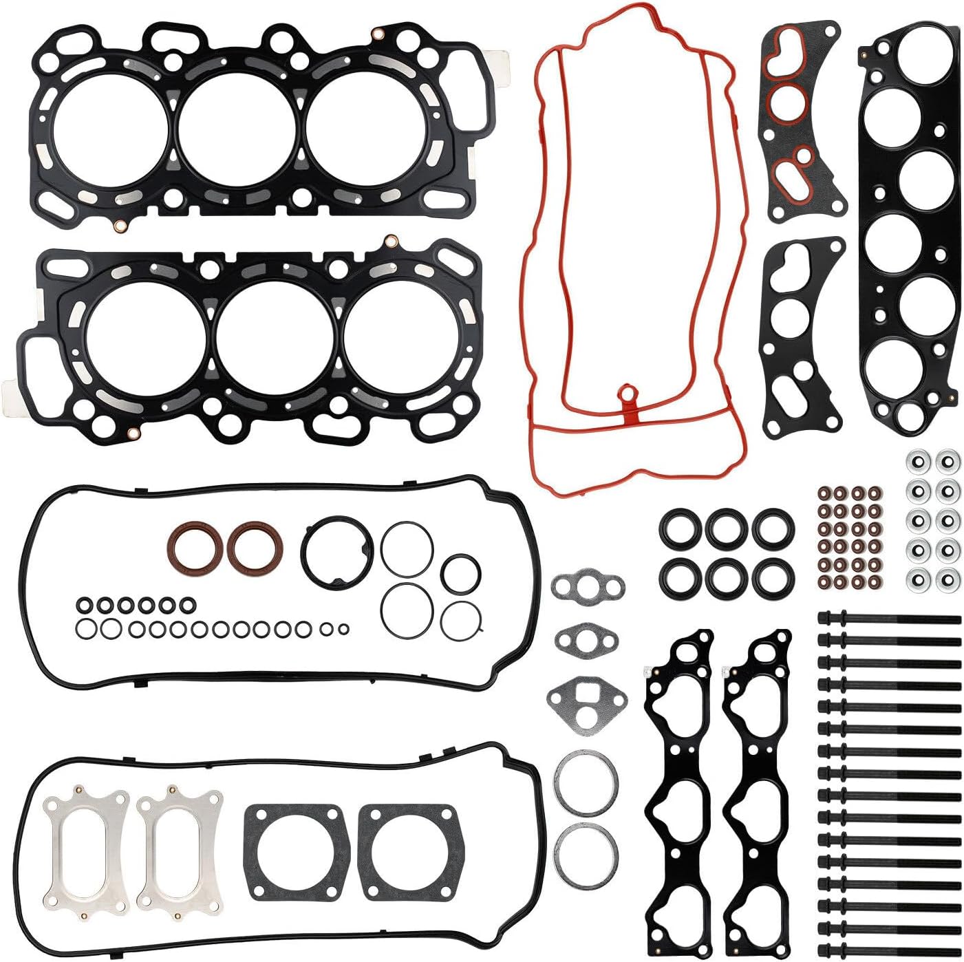 3.5L Engine Cylinder Head Gasket Set w/Bolts Fits for Acura RDX 13-18/ TL 09-14/ TSX 10-14, Honda Accord 08-17/ Crosstour 12-15/ Odyssey 08-17/ Pilot 09-15/ Ridgeline 09-14 3.5L OE HS26509PT