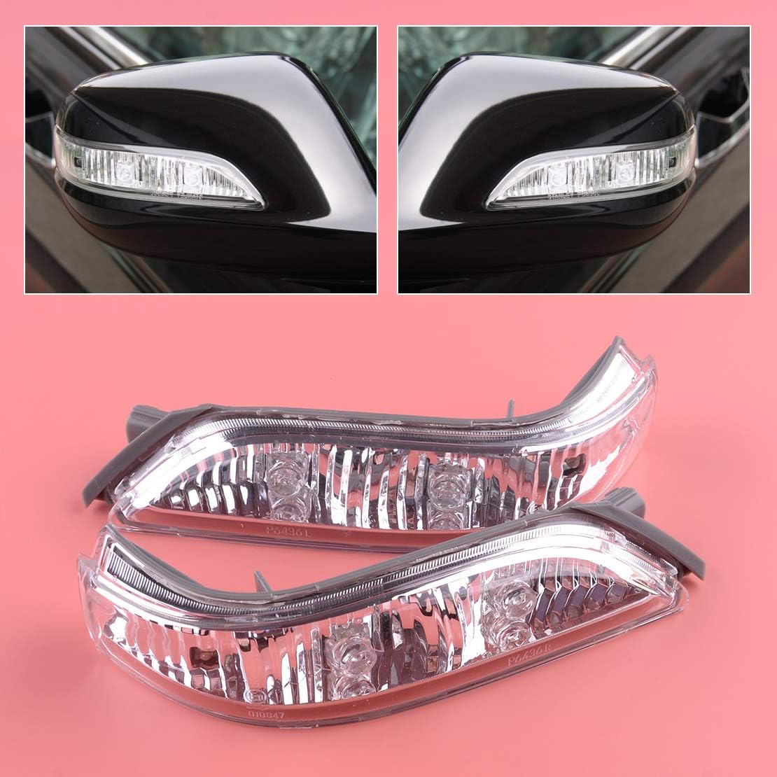 beler Pair Side LED Rear View Mirror Turn Signal Light Lamp Fit for Honda Accord 2008-2013 Acura RL 2006-2009