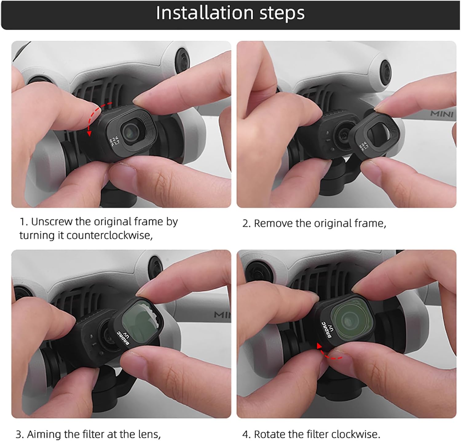 ドホコール ND8/16/32/64 レンズフィルター 調整可能 NDPL/8/16/32/64