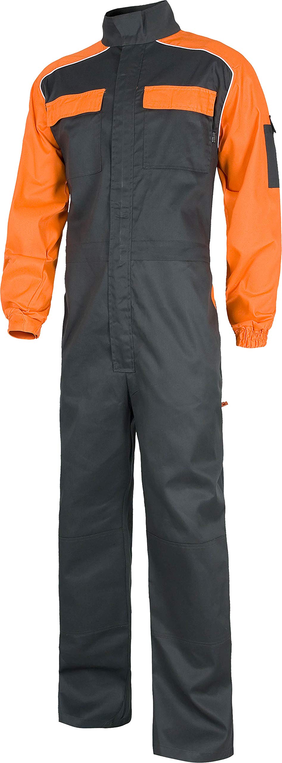 WORKTEAM Buzo de Trabajo Bicolor con Rodilleras Reforzadas, Cremallera Oculta por Solapa, Multibolsillos y Cintura Elástica. Unisex