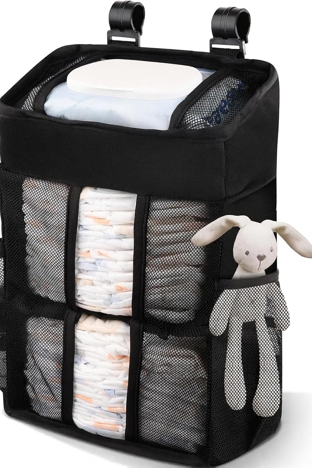 Diaper Organizer for UPPAbaby Remi Changing Station - Hanging Baby Diaper Organizer for Cribs Playards - Nursery Caddy