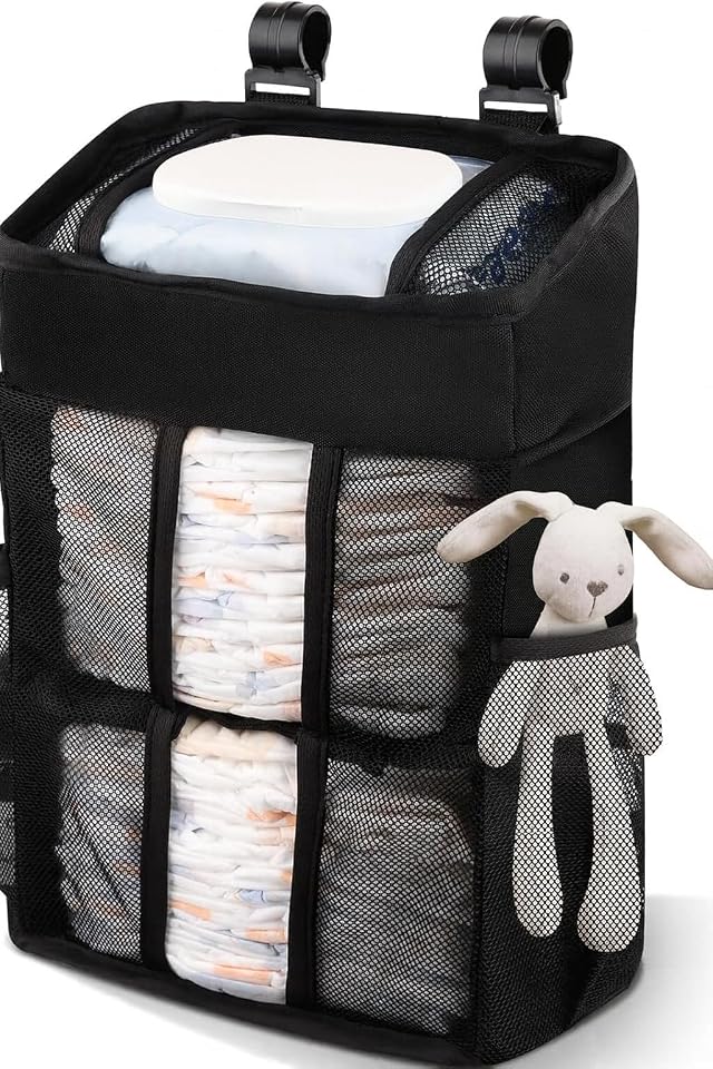 Diaper Organizer for UPPAbaby Remi Changing Station - Hanging Baby Diaper Organizer for Cribs Playards - Nursery Caddy