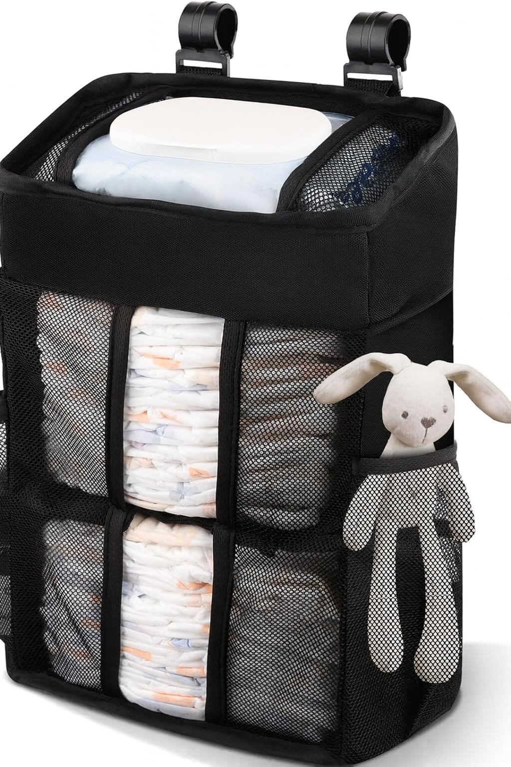 Diaper Organizer for UPPAbaby Remi Changing Station - Hanging Baby Diaper Organizer for Cribs Playards - Nursery Caddy