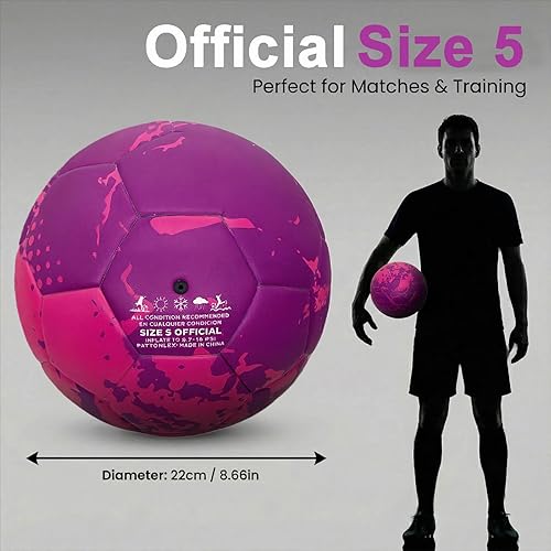 Miniatura 7 de Balón de fútbol personalizado  Nombre, foto, número o logotipo  Pelota de partido y entrenamiento de tamaño oficial 5  Pelota de regalo de cuero