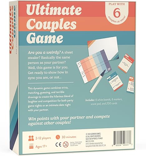 Miniatura 7 de Ultimate Couples Game - Juego de fiesta revelador para adultos y parejas íntimas para una cita nocturna. Adivina, partido, coqueteo, trivia,