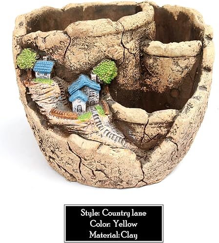 Miniatura 3 de Macetas para suculentas, 5.3 pulgadas, macetas creativas de cactus, decoración de macetas para el hogar, la oficina y el jardín, exquisita día de