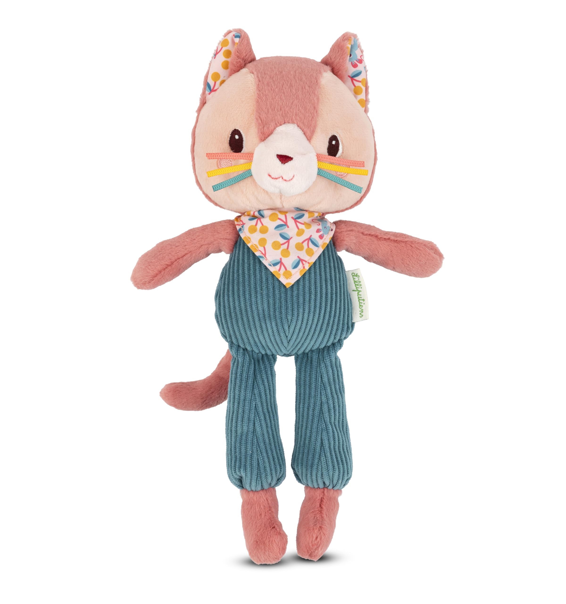 LILLIPUTIENS - Peluche Jeanne Le Chat et Son Panier - Doudou Chat avec Panier et Accesoires - Bruit électronique de miaulement - Stimule Imagination - Dès 12 Mois