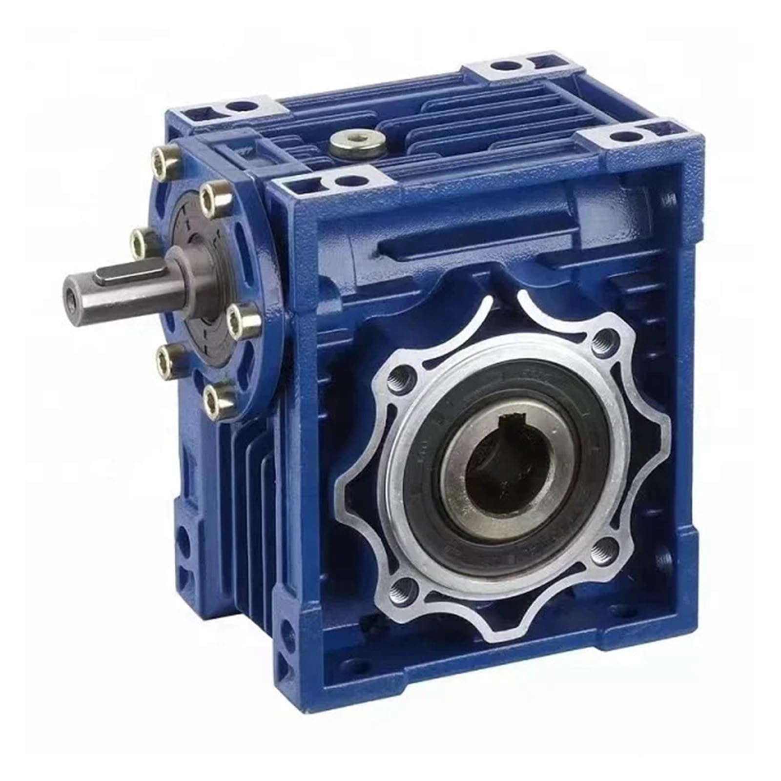 NMRV50 Schneckengetriebe, Übersetzungsverhältnis 5:1–100:1, 14/18/25 mm, Abtriebswelle, B5/B14-Flansch, 0,12–0,75 kW