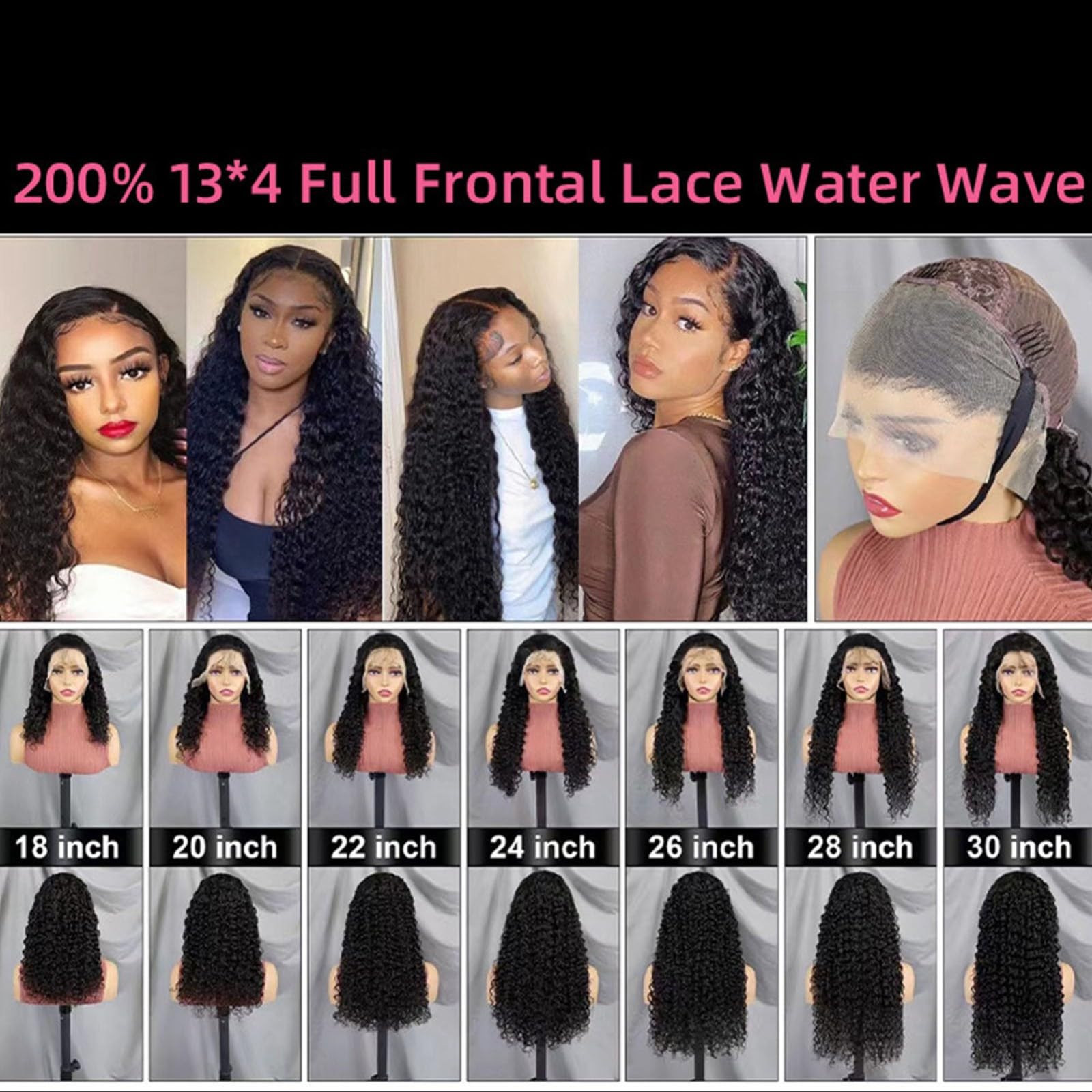 Amazon.com : ZBYXPP 13×4 Full Lace Human Wigs, Straight Body Wave
