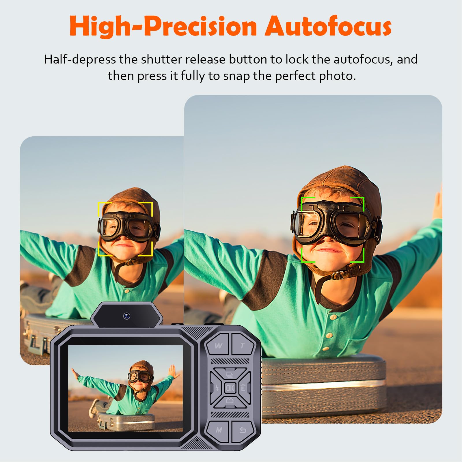 64MP Digital Camera, 4K Auto Focus Compact Camera, 2.88