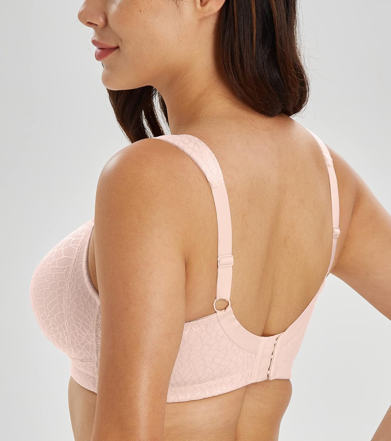 Lemorosy Women's Plus Size Full Coverage Non Padded Wireless Minimizer Bra -Comfort and Double Support - Image 6