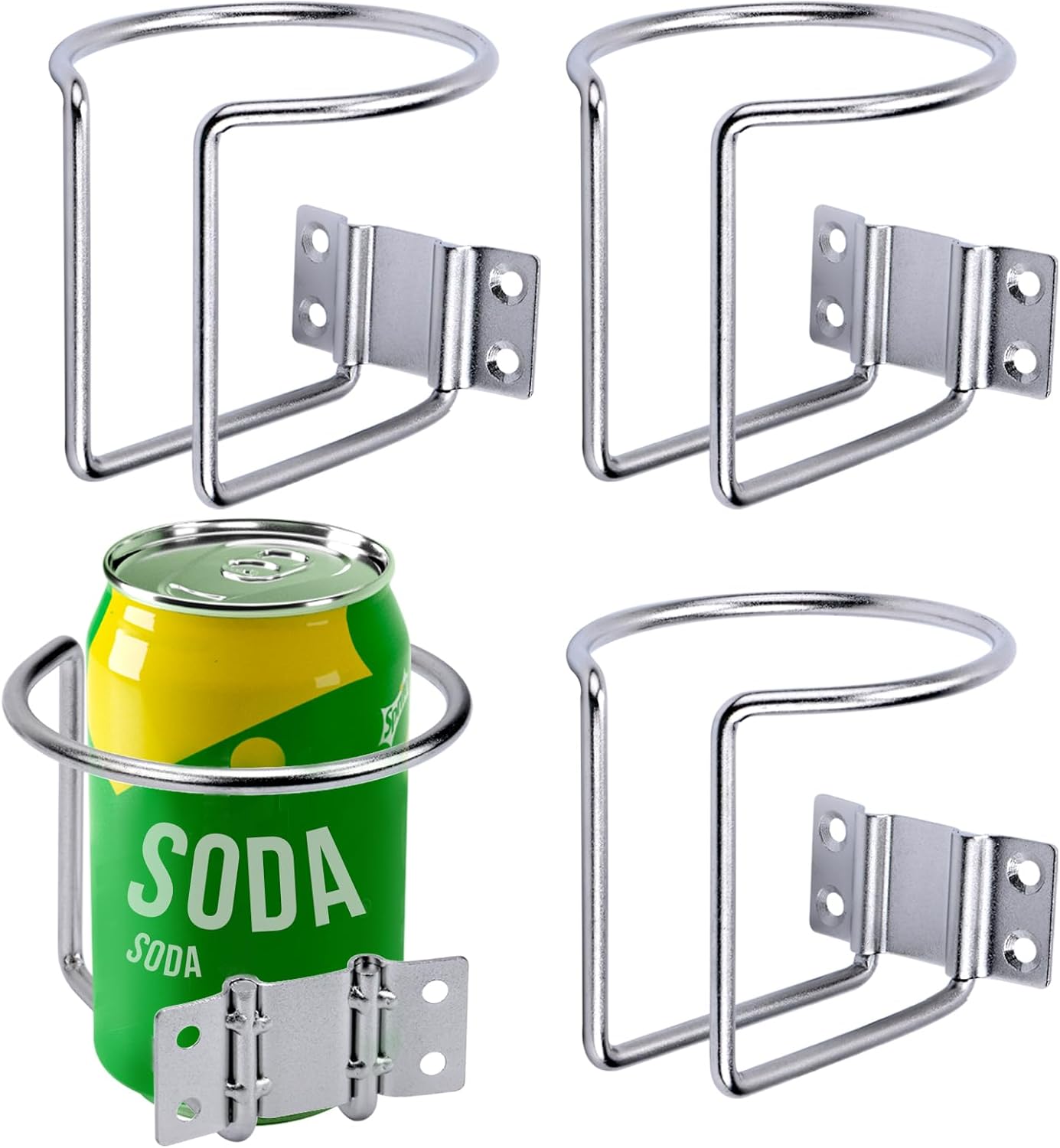 Marinebaby 4 pcs Boat Cup Holder,Stainless Steel Universal Drink Holders,Suitable for Boat,Truck,RV,Tractor,Outdoor Wooden Swing. (Silver) - Image 9