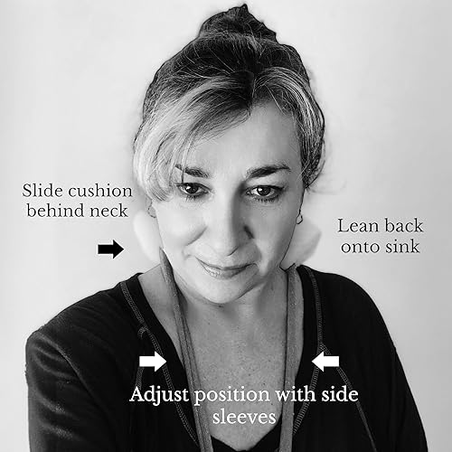 Miniatura 4 de Soporte cervical de salón para champú, soporte cervical, cojín de cuello de espuma suprema, almohada personal para llevar, bolsa de mano incluida,